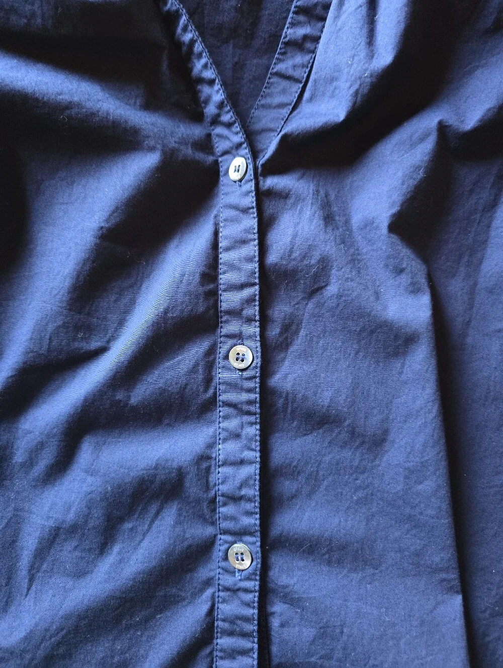 Staud New Dill Top In Navy Size Small Cotton Poplin